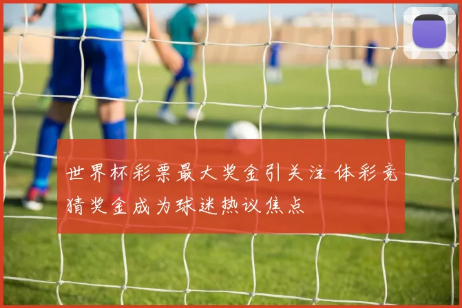 世界杯彩票最大奖金引关注 体彩竞猜奖金成为球迷热议焦点